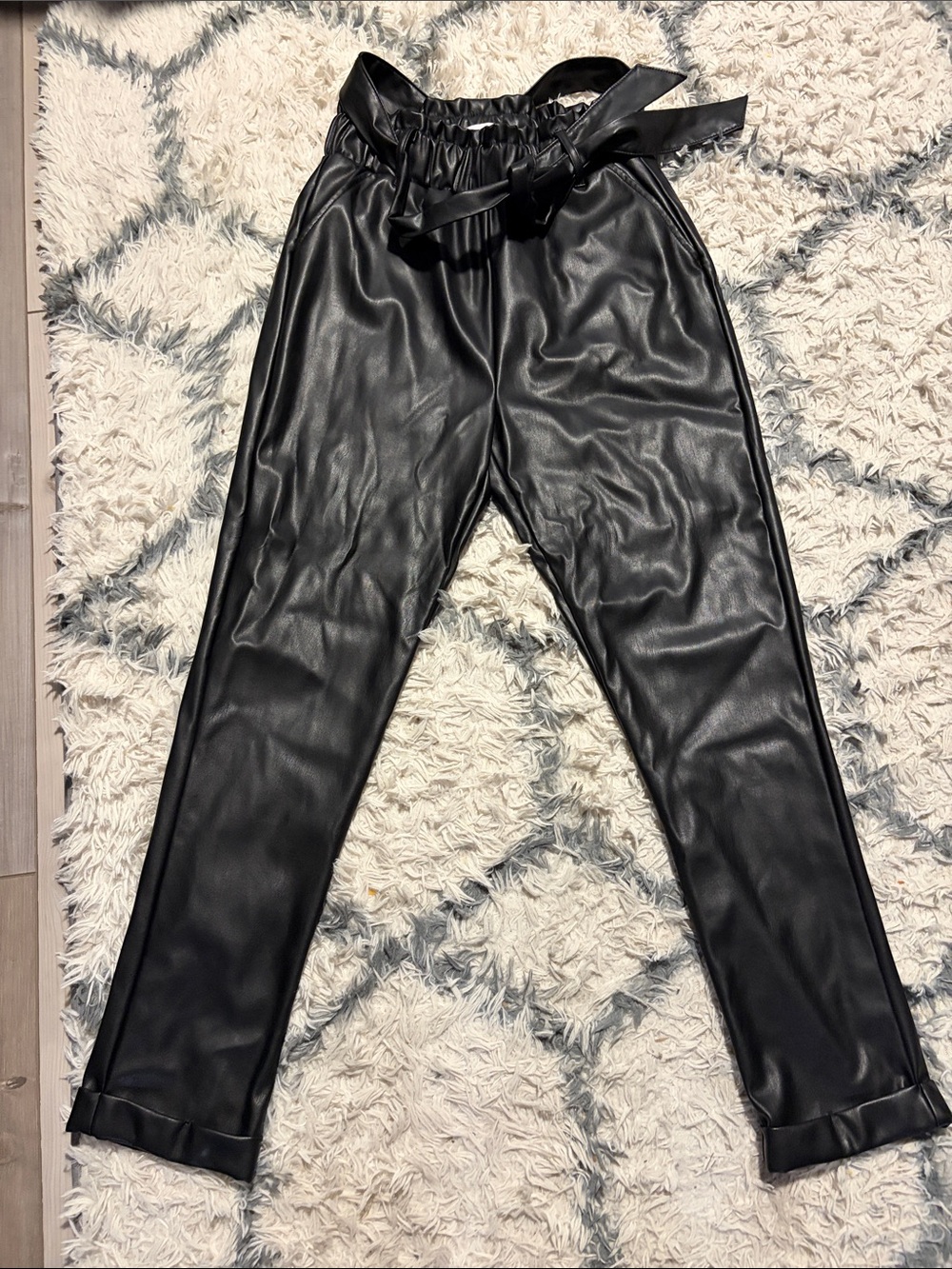 Pleather dress pants